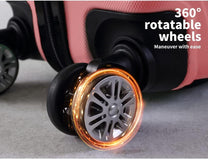 Lightweight Hard Shell Hand Luggage Suitcase With Lock And Spinner Wheels
