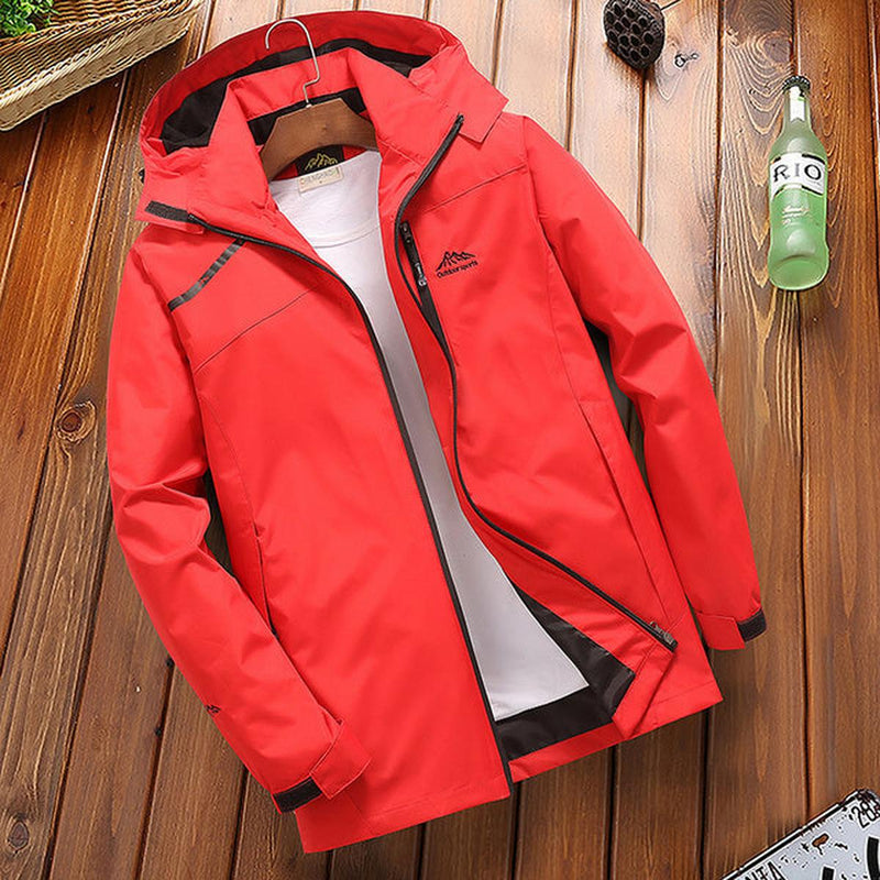 Lightweight Hooded Water-Resistant Rain Jacket