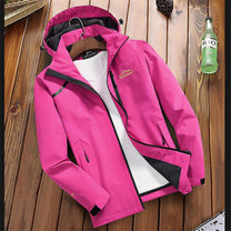 Lightweight Hooded Water-Resistant Rain Jacket