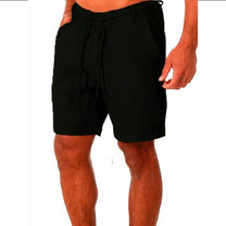 Lightweight Linen Shorts For Men With Elastic Waistband And Pockets