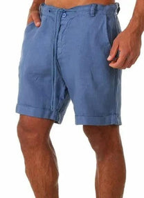 Lightweight Linen Shorts For Men With Elastic Waistband And Pockets