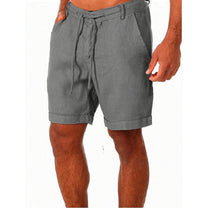 Lightweight Linen Shorts For Men With Elastic Waistband And Pockets