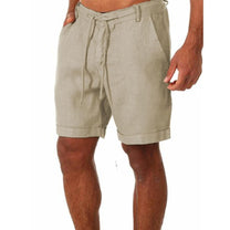 Lightweight Linen Shorts For Men With Elastic Waistband And Pockets