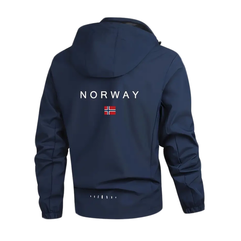 Lightweight Men&#39;s Outdoor Jacket With Removable Hood, Breathable And Water-Repellent