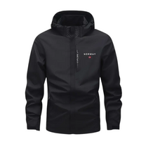 Lightweight Men&#39;s Outdoor Jacket With Removable Hood, Breathable And Water-Repellent