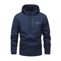Lightweight Men&#39;s Outdoor Jacket With Removable Hood, Breathable And Water-Repellent