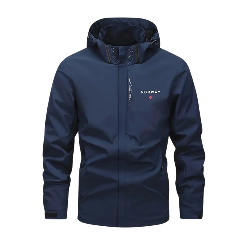 Lightweight Men&#39;s Outdoor Jacket With Removable Hood, Breathable And Water-Repellent