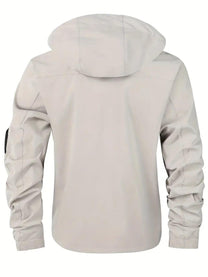 Lightweight Men&#39;s Waterproof Outdoor Jacket With Adjustable Hood