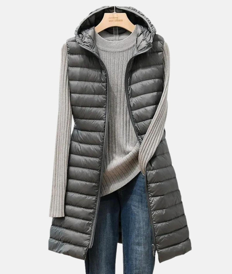 Lightweight Quilted Slim-Fit Long Jacket