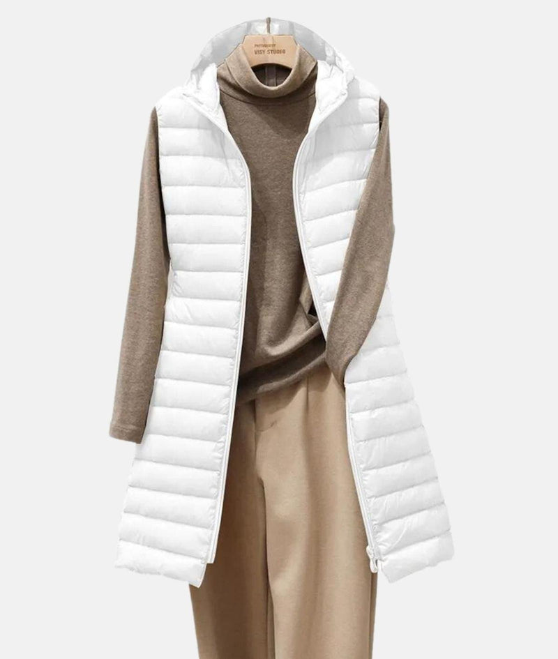 Lightweight Quilted Slim-Fit Long Jacket