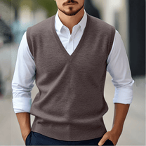Lightweight Sleeveless V-Neck Knit Sweater