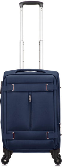 Lightweight Soft-Shell Hand Luggage Suitcase With TSA Lock And 360° Spinner Wheels