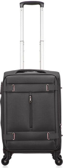 Lightweight Soft-Shell Hand Luggage Suitcase With TSA Lock And 360° Spinner Wheels