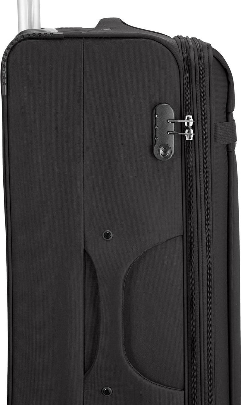 Lightweight Soft-Shell Hand Luggage Suitcase With TSA Lock And 360° Spinner Wheels