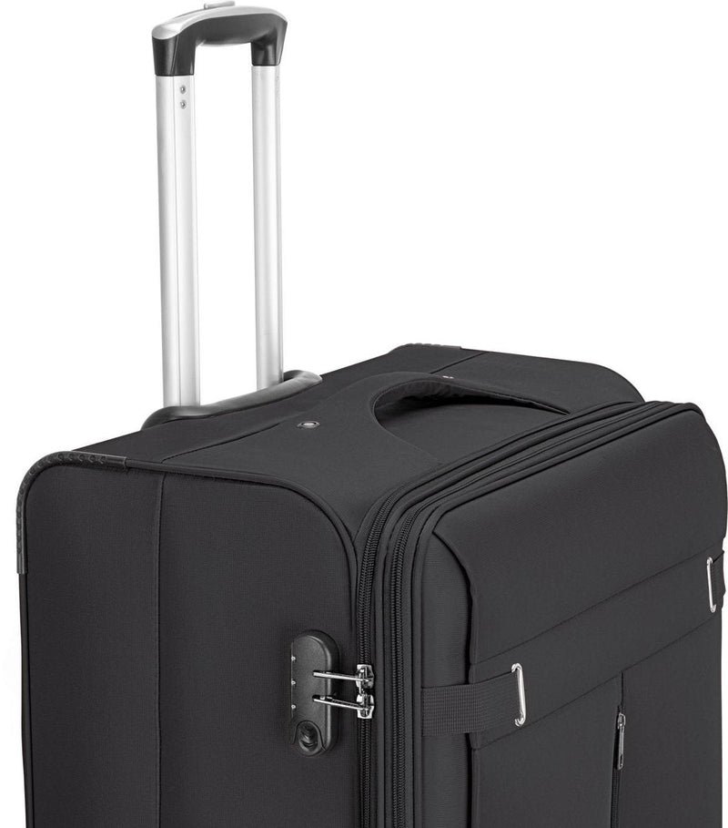 Lightweight Soft-Shell Hand Luggage Suitcase With TSA Lock And 360° Spinner Wheels