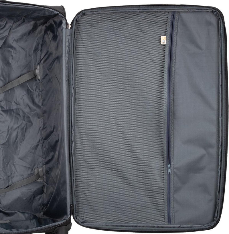 Lightweight Soft-Shell Hand Luggage Suitcase With TSA Lock And 360° Spinner Wheels