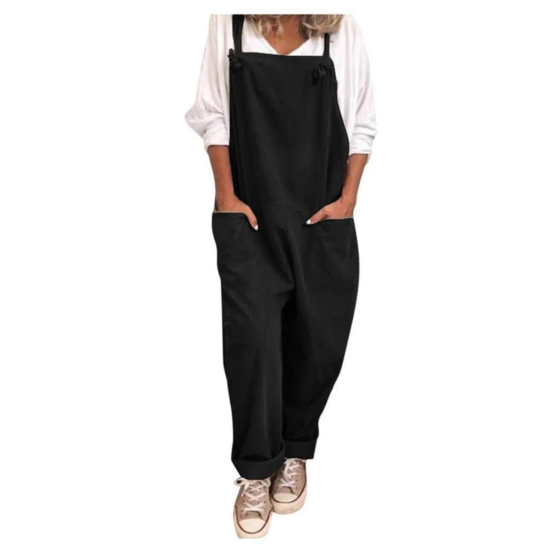Lightweight Summer Jumpsuit With Adjustable Straps And Pockets