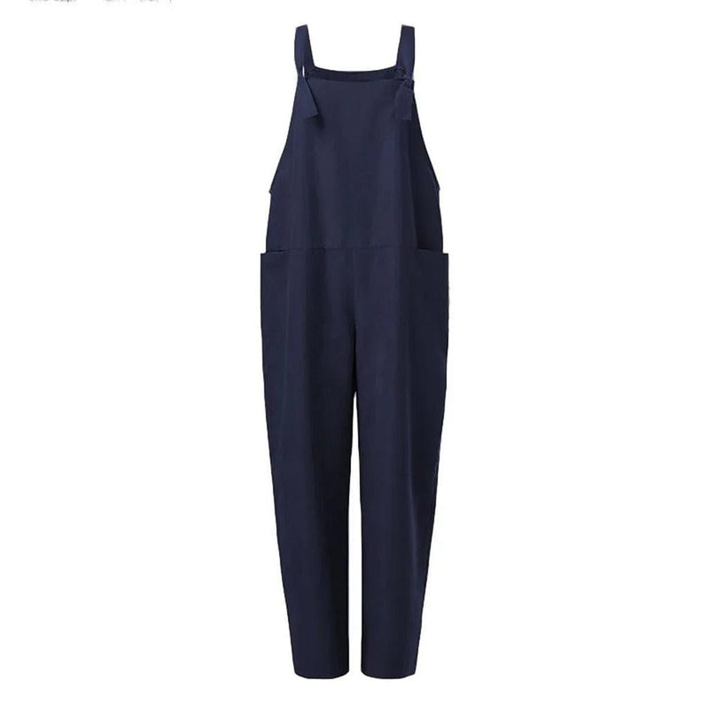 Lightweight Summer Jumpsuit With Adjustable Straps And Pockets