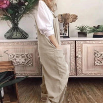 Lightweight Summer Jumpsuit With Adjustable Straps And Pockets