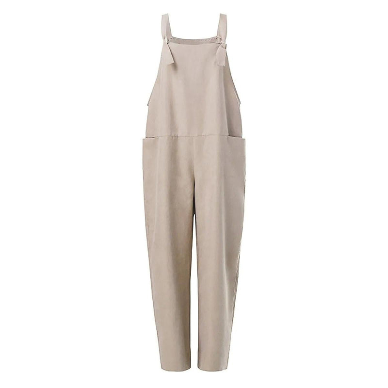 Lightweight Summer Jumpsuit With Adjustable Straps And Pockets