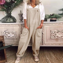 Lightweight Summer Jumpsuit With Adjustable Straps And Pockets