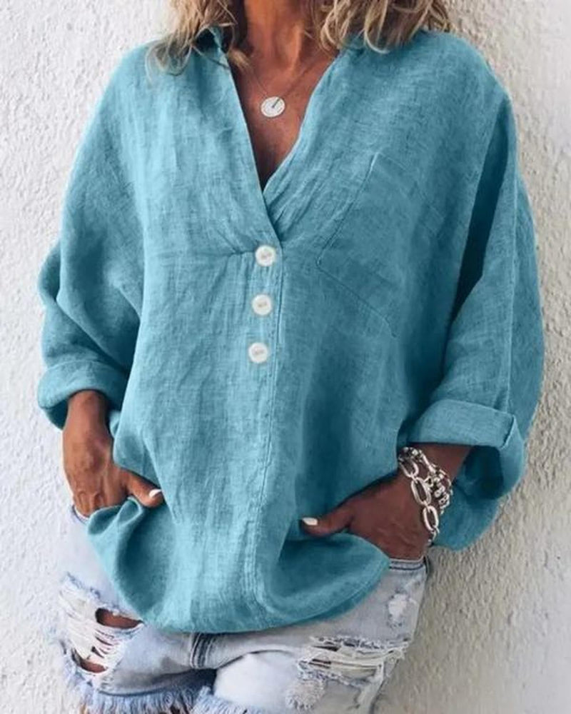 Lightweight Summer Linen Blouse For Women