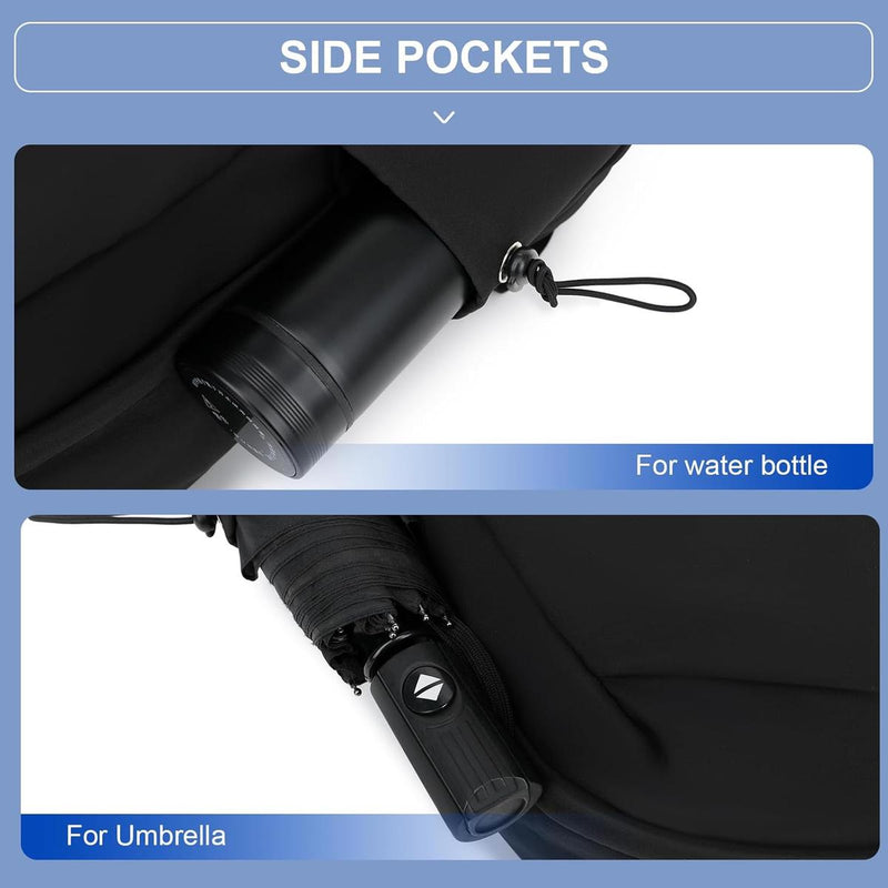 Lightweight Water-Resistant Laptop Backpack With Multiple Compartments - 15.6&quot; Travel Size