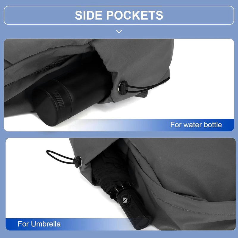 Lightweight Water-Resistant Laptop Backpack With Multiple Compartments - 15.6&quot; Travel Size