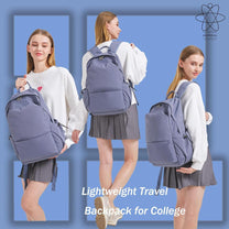 Lightweight Water-Resistant Laptop Backpack With Multiple Compartments - 15.6&quot; Travel Size