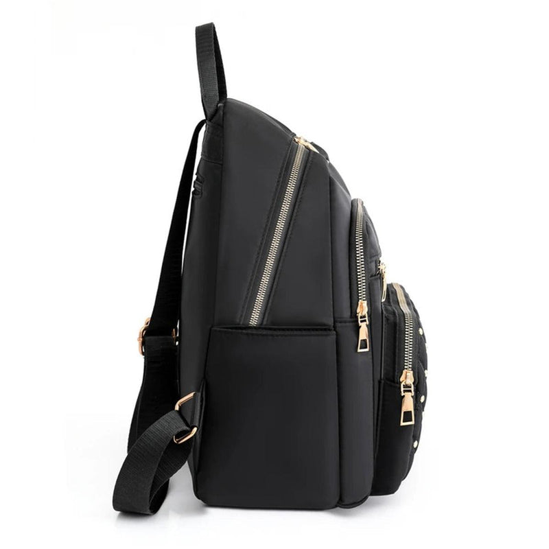Lightweight Water-Resistant Nylon Backpack For Women - Ideal For School And Travel