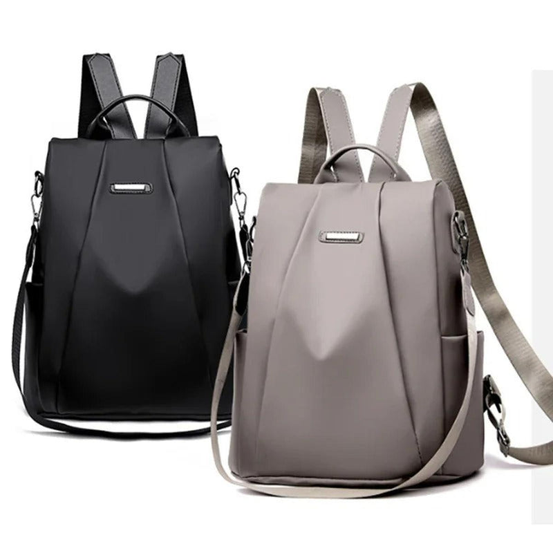 Lightweight Water-Resistant Nylon Backpack For Women - Versatile Carrying Options