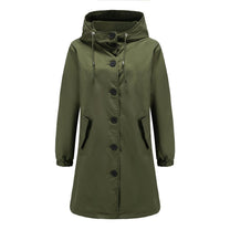Lightweight Waterproof Hooded Rain Jacket for Women
