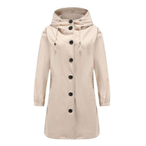 Lightweight Waterproof Hooded Rain Jacket for Women