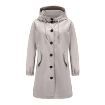Lightweight Waterproof Hooded Rain Jacket for Women