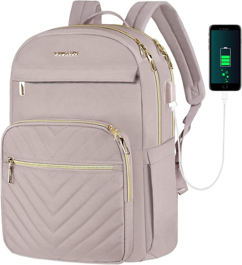 Lightweight Waterproof Laptop Backpack With USB Port For 15.6 Inch Devices