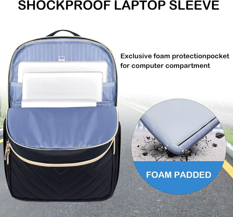 Lightweight Waterproof Laptop Backpack With USB Port For 15.6 Inch Devices