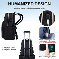 Lightweight Waterproof Laptop Backpack With USB Port For 15.6 Inch Devices