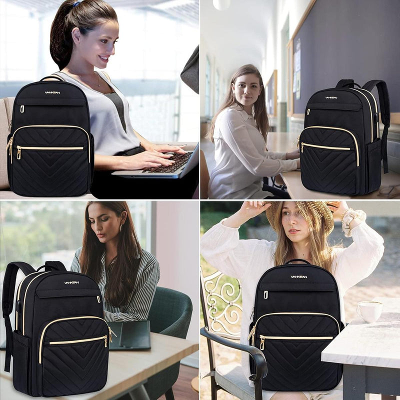 Lightweight Waterproof Laptop Backpack With USB Port For 15.6 Inch Devices
