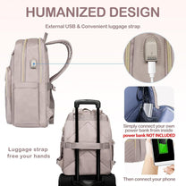 Lightweight Waterproof Laptop Backpack With USB Port For 15.6 Inch Devices