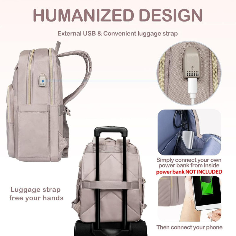 Lightweight Waterproof Laptop Backpack With USB Port For 15.6 Inch Devices