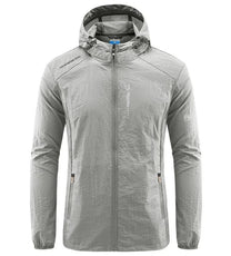 Lightweight Wind And Sun Resistant Hooded Summer Jacket For Men