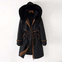 Lined Hooded Winter Parka For Women