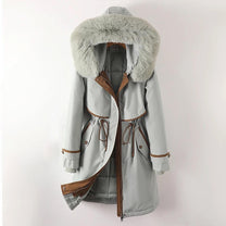 Lined Hooded Winter Parka For Women