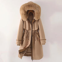 Lined Hooded Winter Parka For Women