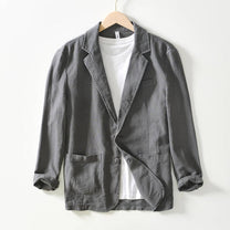 Linen Blazer For Men - Breathable Cotton-Linen Mix