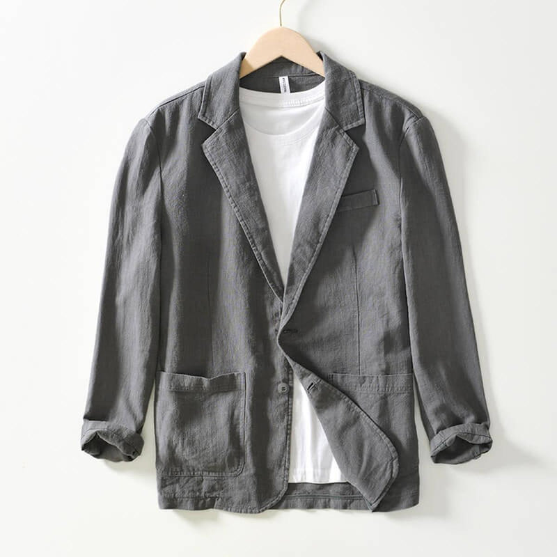 Linen Blazer For Men - Breathable Cotton-Linen Mix