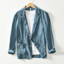 Linen Blazer For Men - Breathable Cotton-Linen Mix