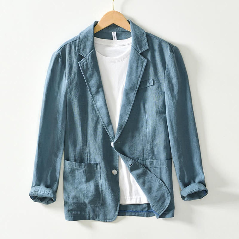 Linen Blazer For Men - Breathable Cotton-Linen Mix