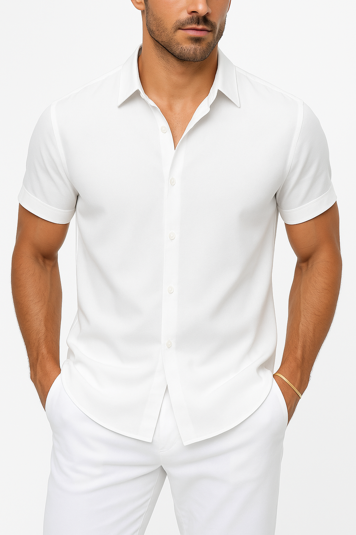 Linen-Blend Shirt