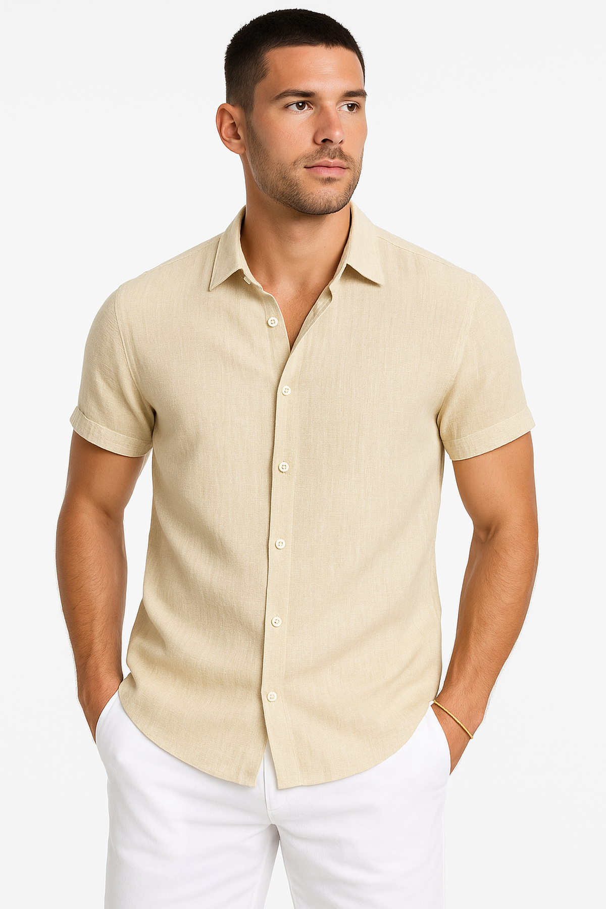 Linen-Blend Shirt